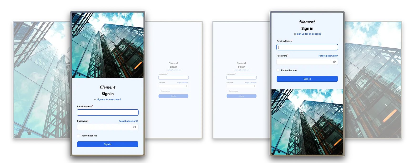 'Mobile Form Position Examples'