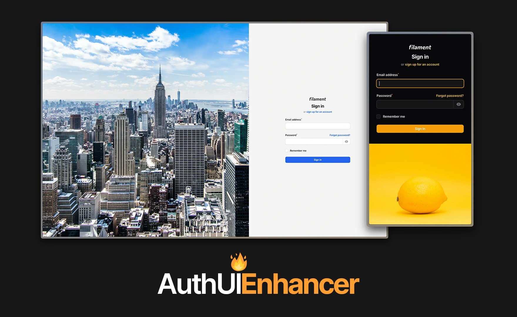 Filament Auth UI Enhancer