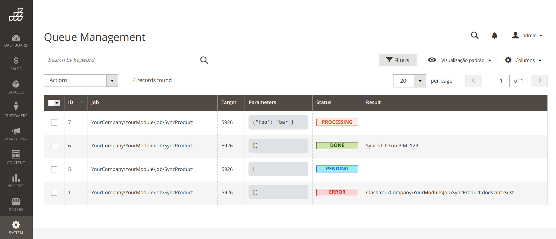 Queue Management Grid Preview