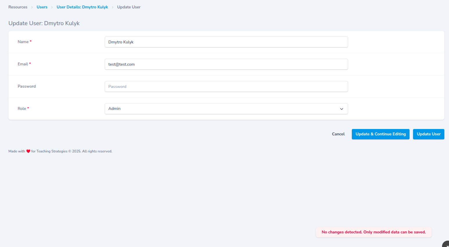 Nova Validation Toast Demo
