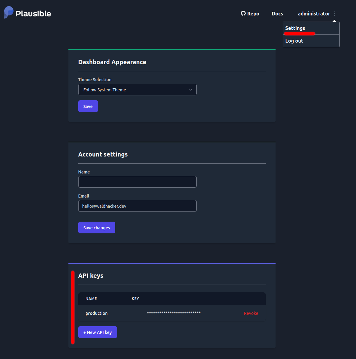 Image of Plausible settings