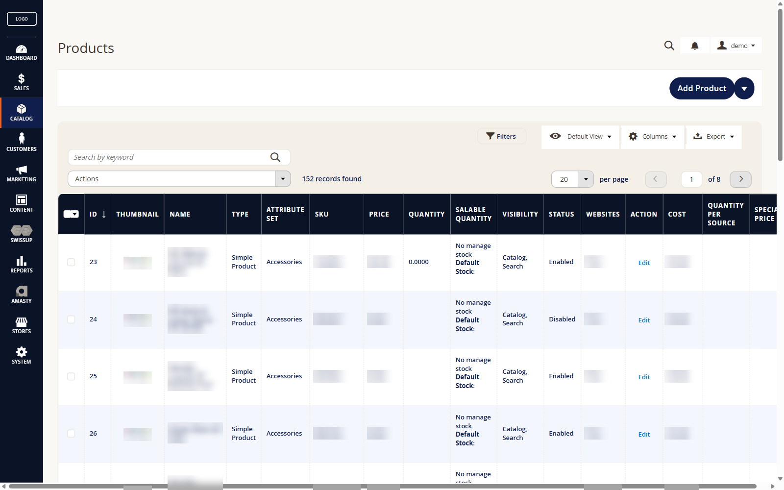 Product grid with Maxcode Admin Branding