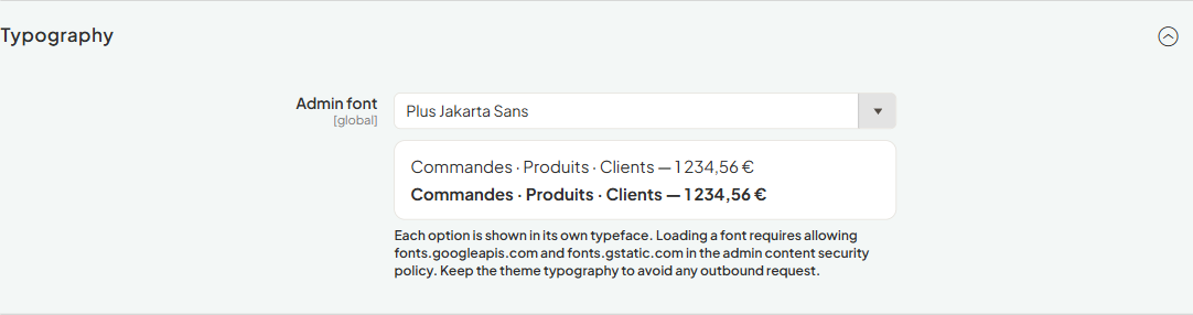 Typeface picker