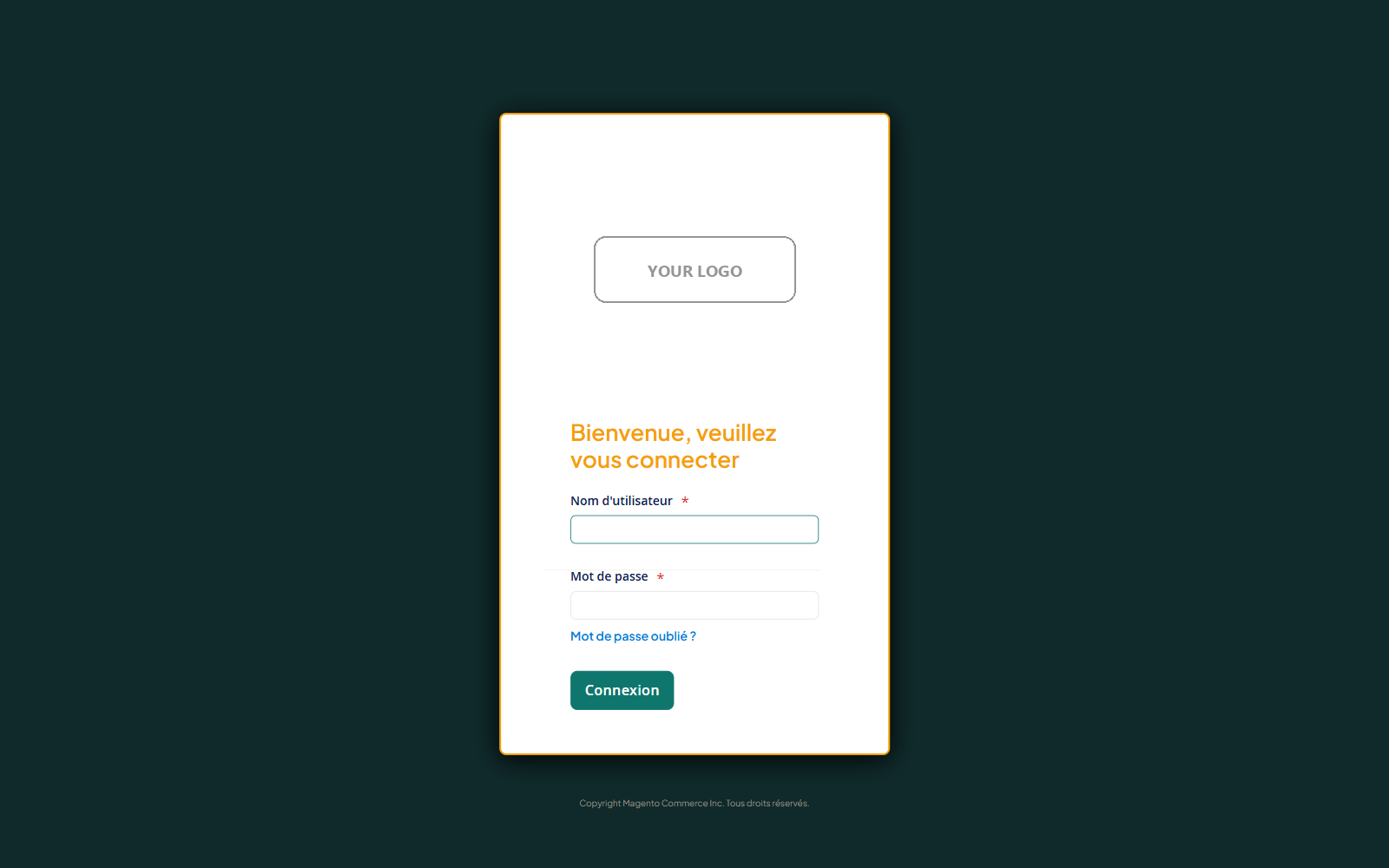 Sign-in page in brand colours
