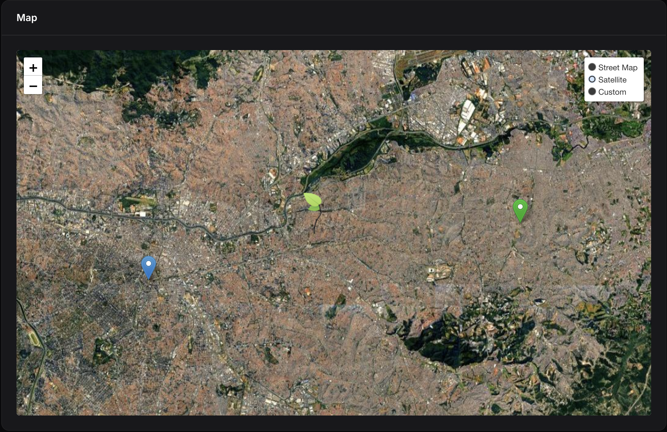 Widget With Custom Tile Layers Example