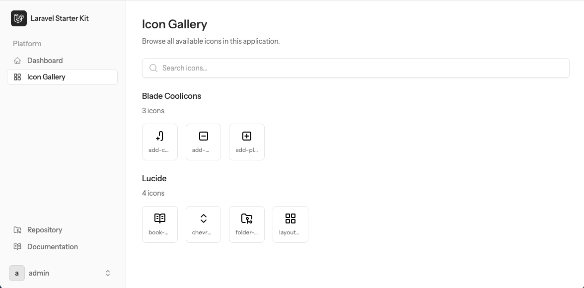 Icon galley demo