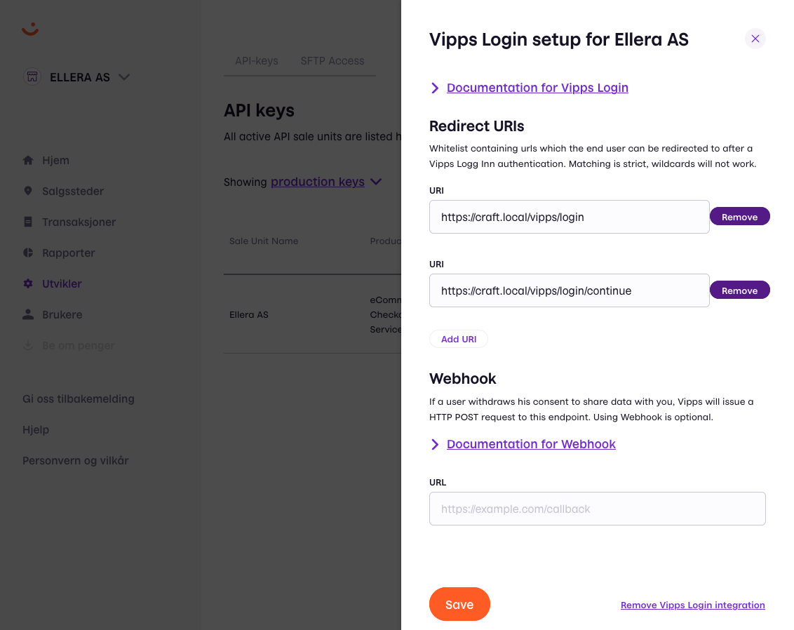 Plugin Settings: Credentials