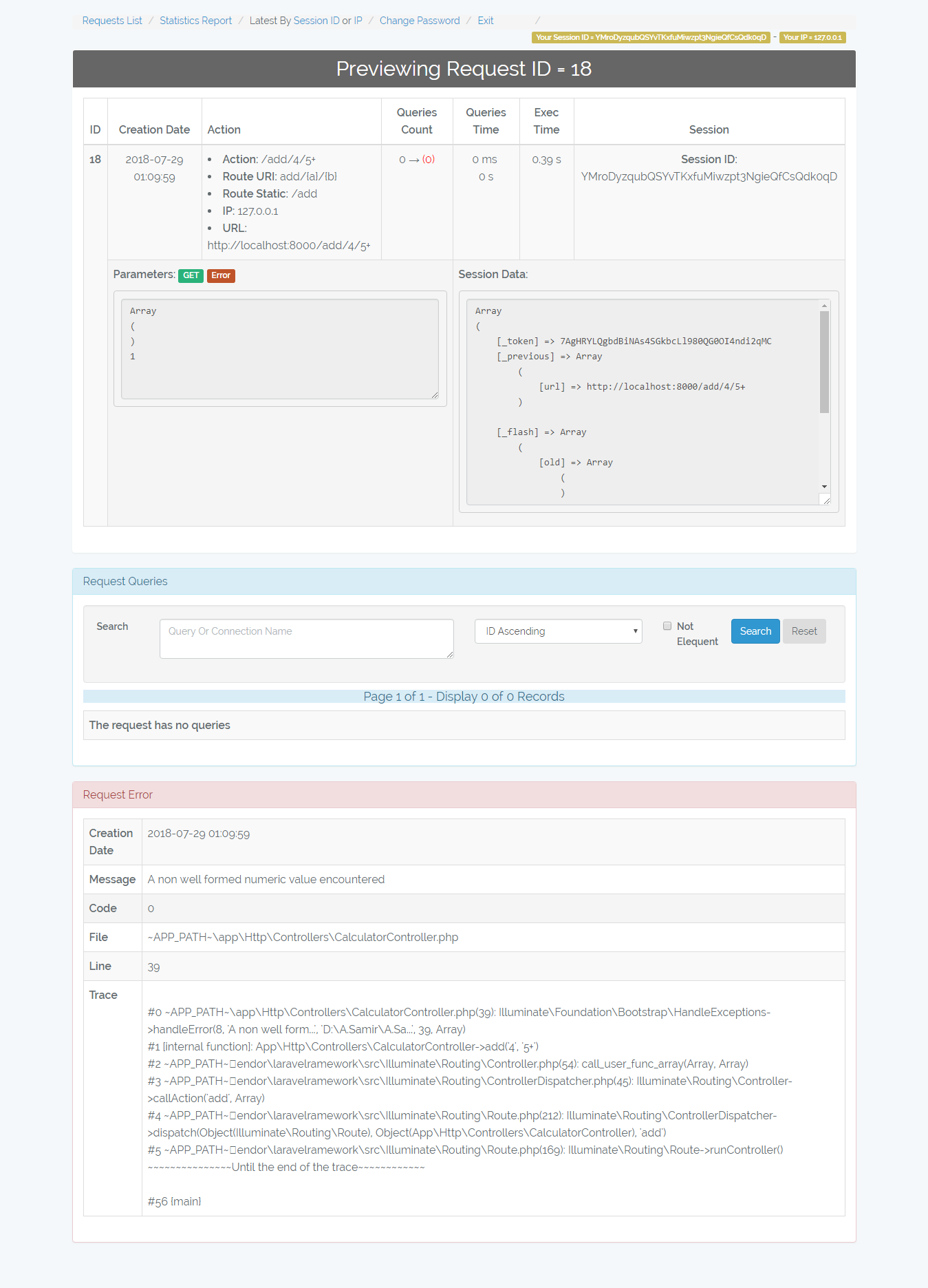 Laravel Errors Monitoring & Reporting