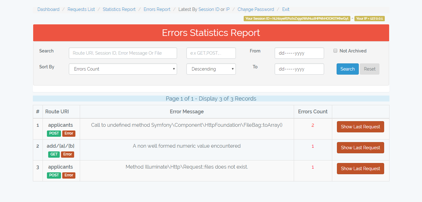 Error Monitoring in Laravel