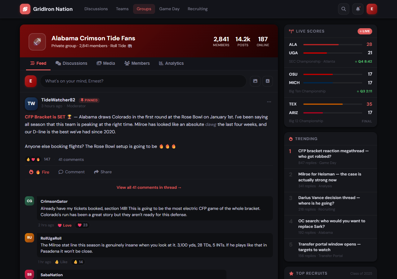 Group Feed Dark