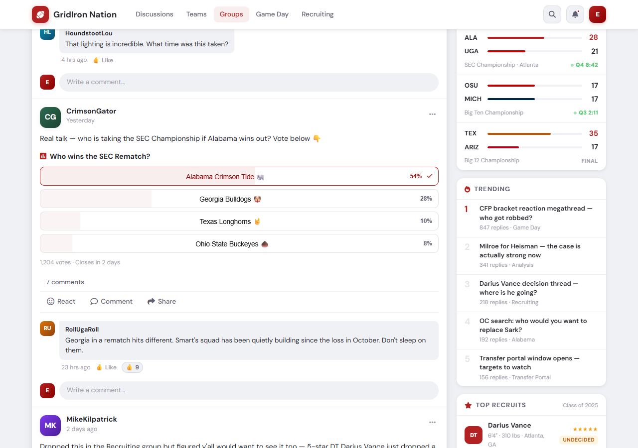 Polls and Reactions