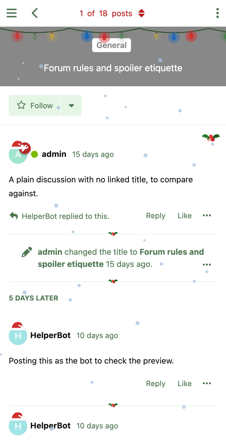 Christmas on a phone