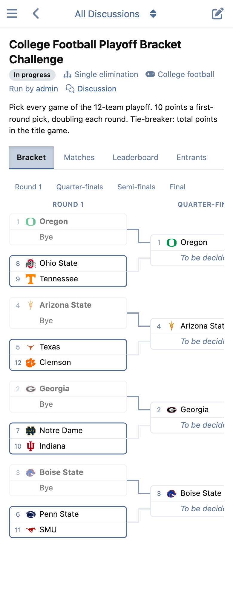 The bracket on a phone