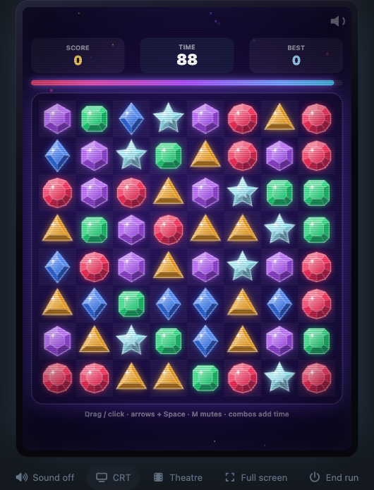 Gem Rush in the cabinet