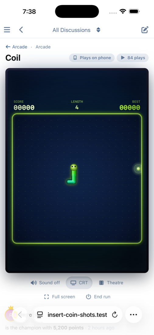 Coil on an iPhone