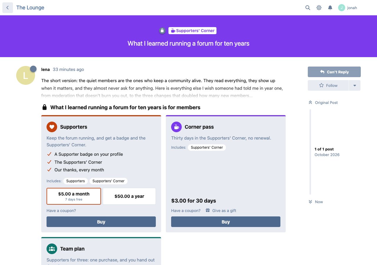 A paid discussion seen from outside: its opening words, faded, and how to get the rest