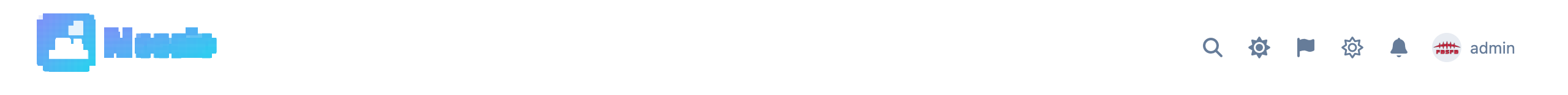 The logo pixelated