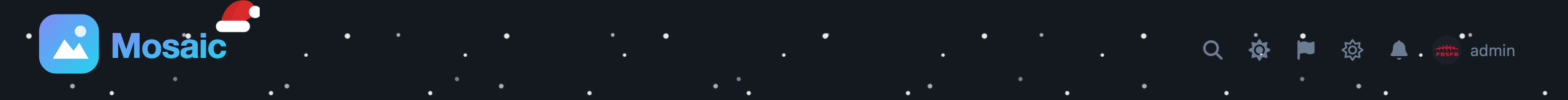 Winter season — santa hat and falling snow