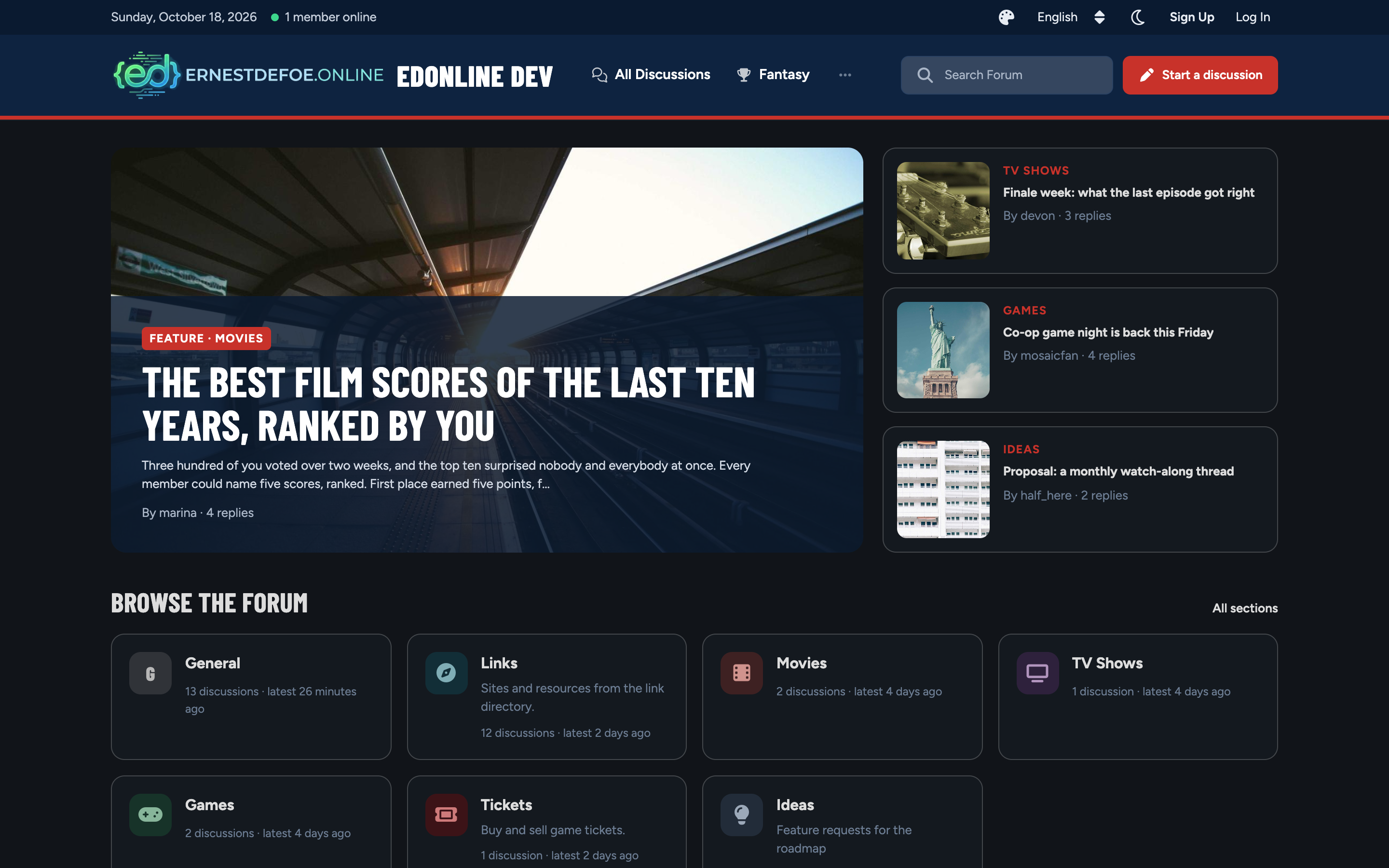 Masthead in dark mode