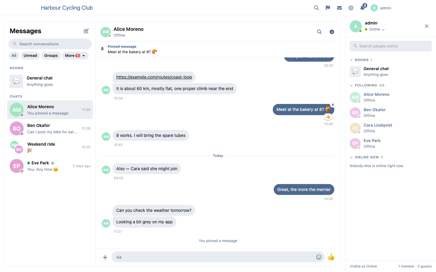 The messenger at /parley