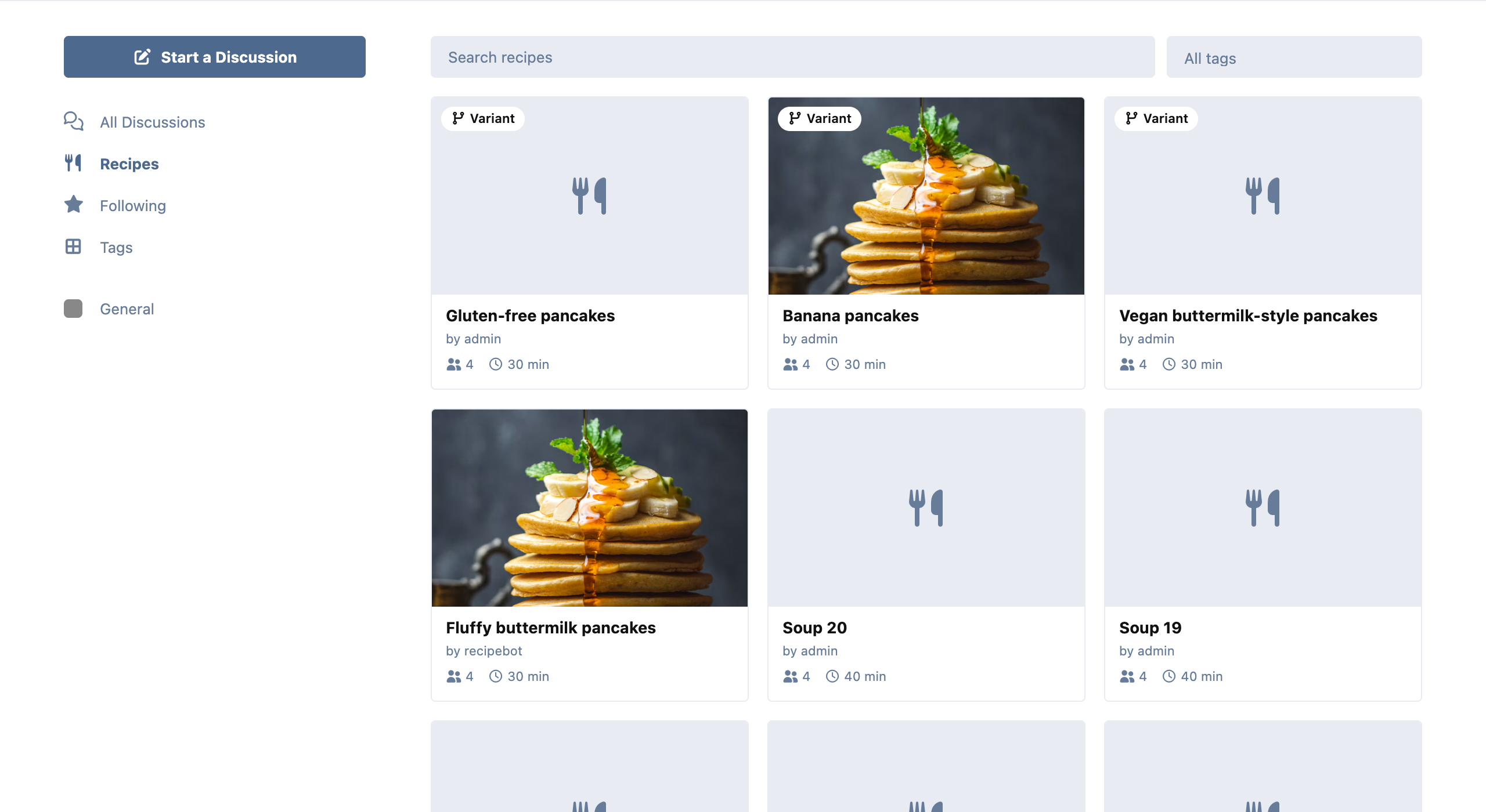 The recipe directory