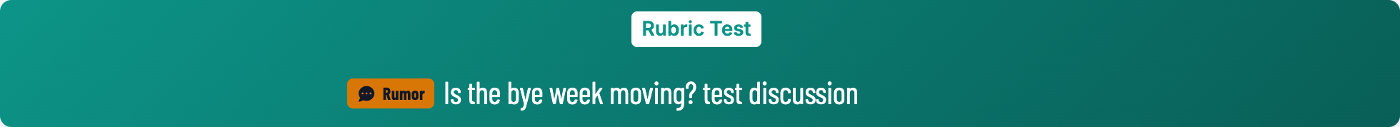 A discussion title on its own page with a Rumor label before it