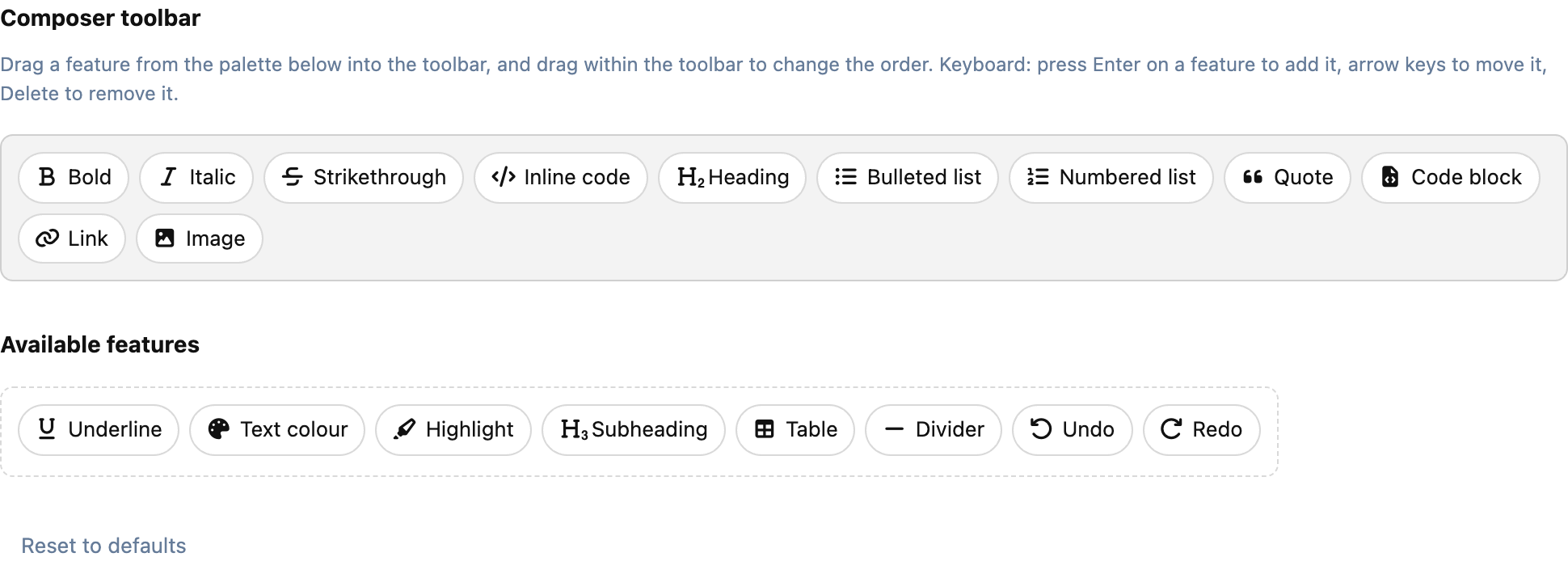 The toolbar builder in the AdminCP