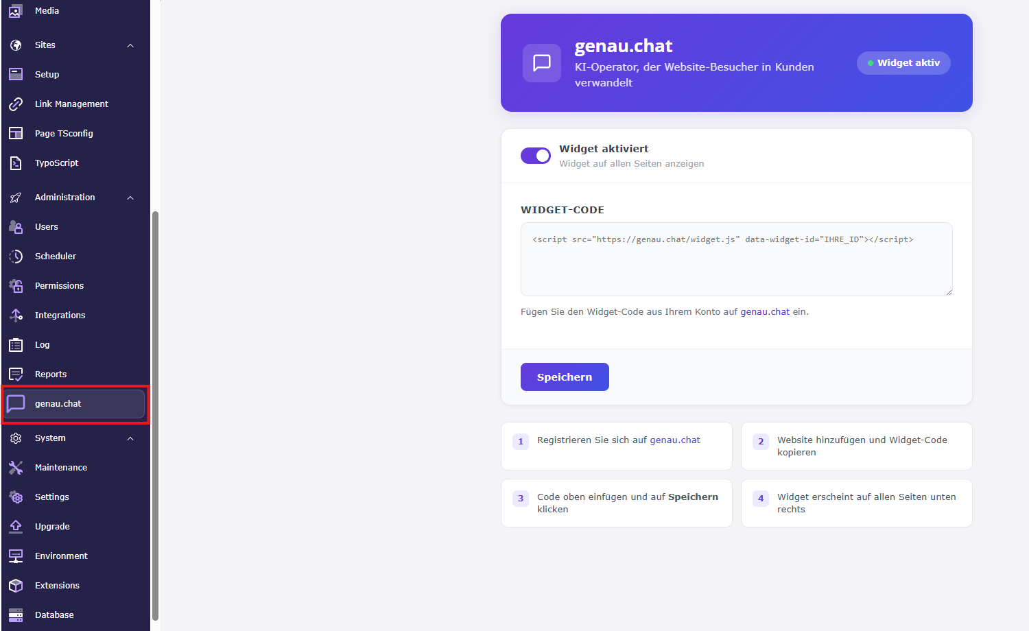 genau.chat backend module