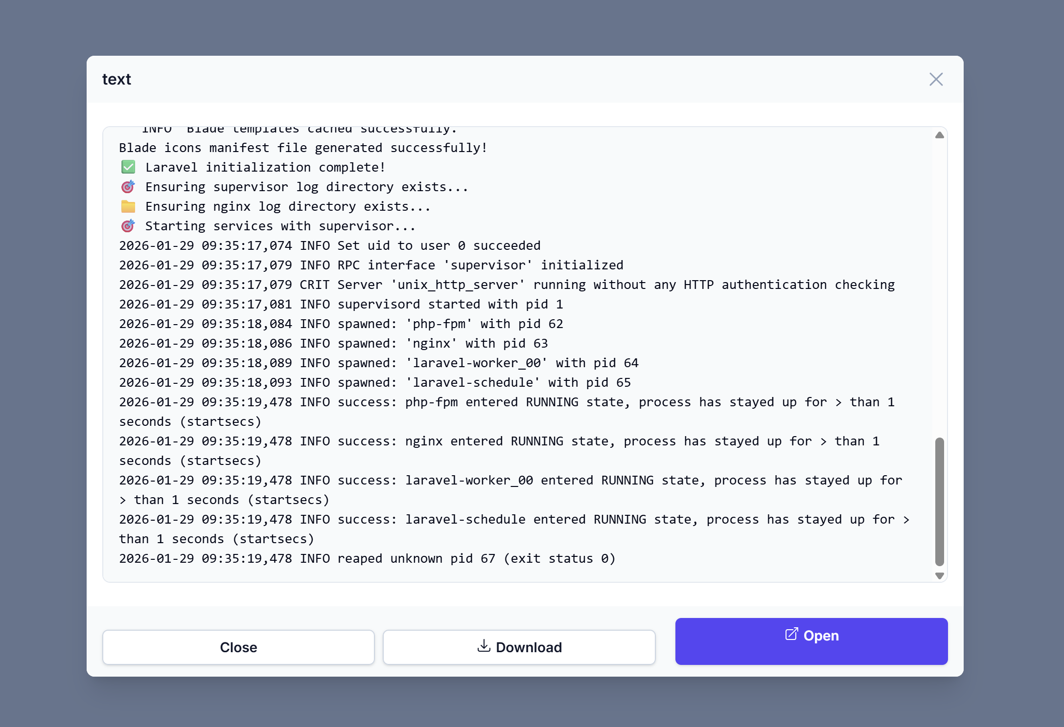Text File Preview Modal