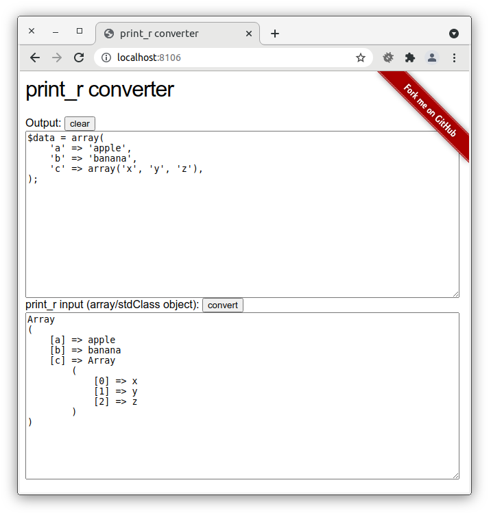 print_r converser screenshot