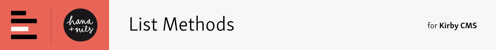 List Methods for Kirby CMS