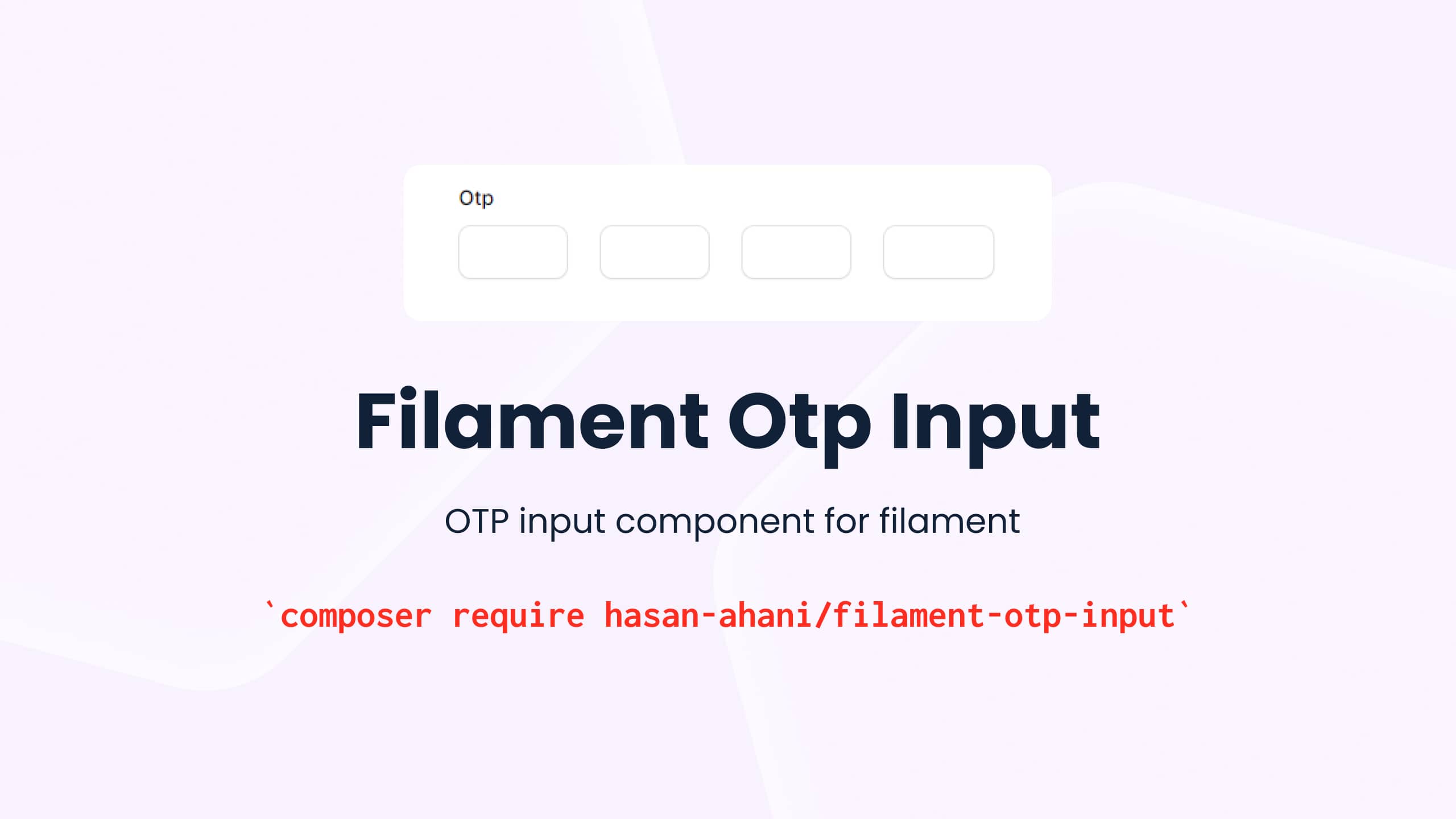 One-Time Passcode (OTP) input for Filament