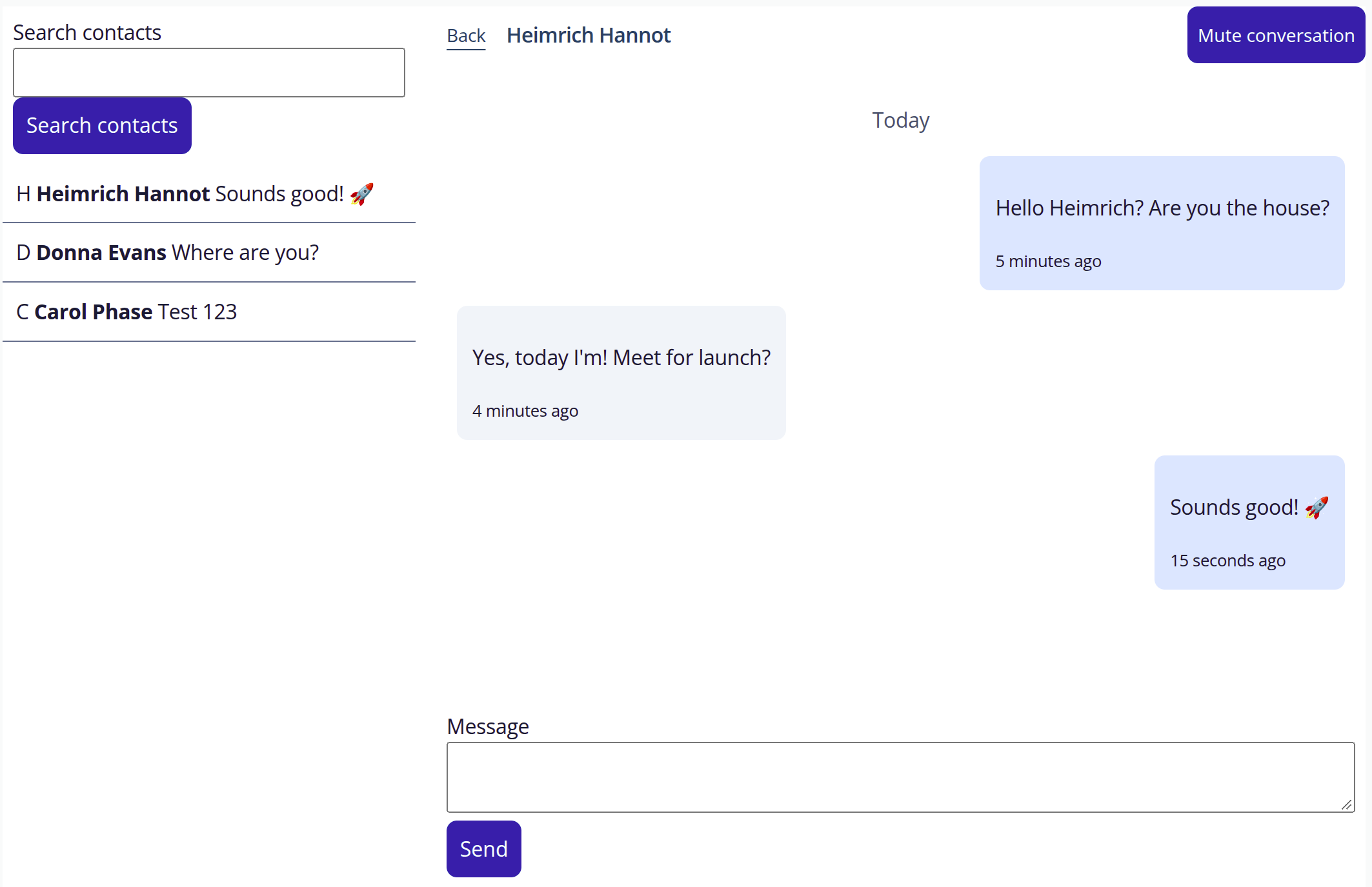 Screenshot Chat UI