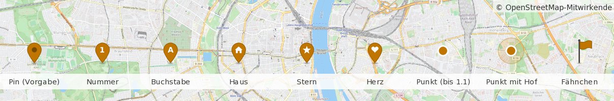 Die Formen der Markierung