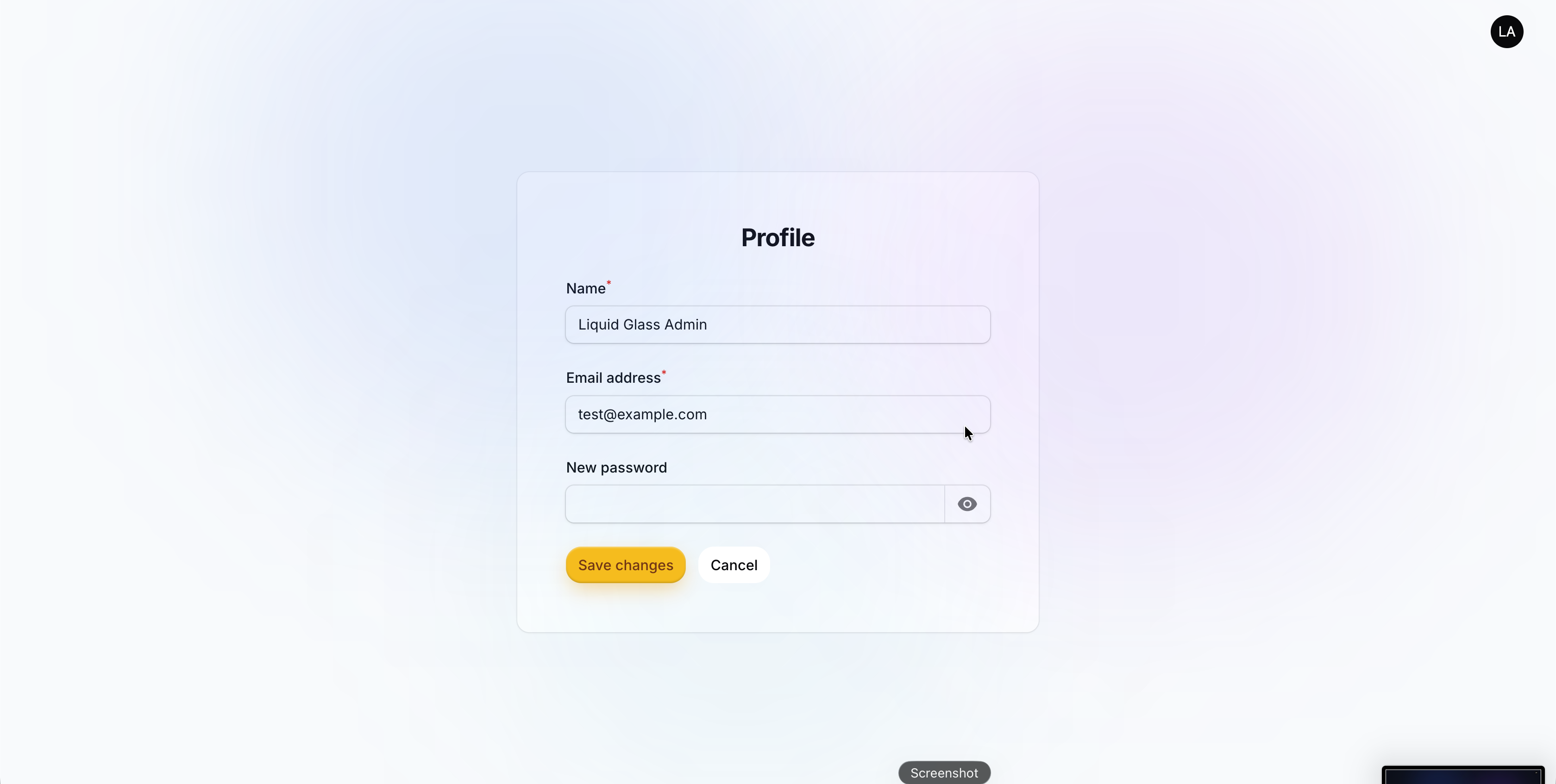 Profile Modal - Light Mode