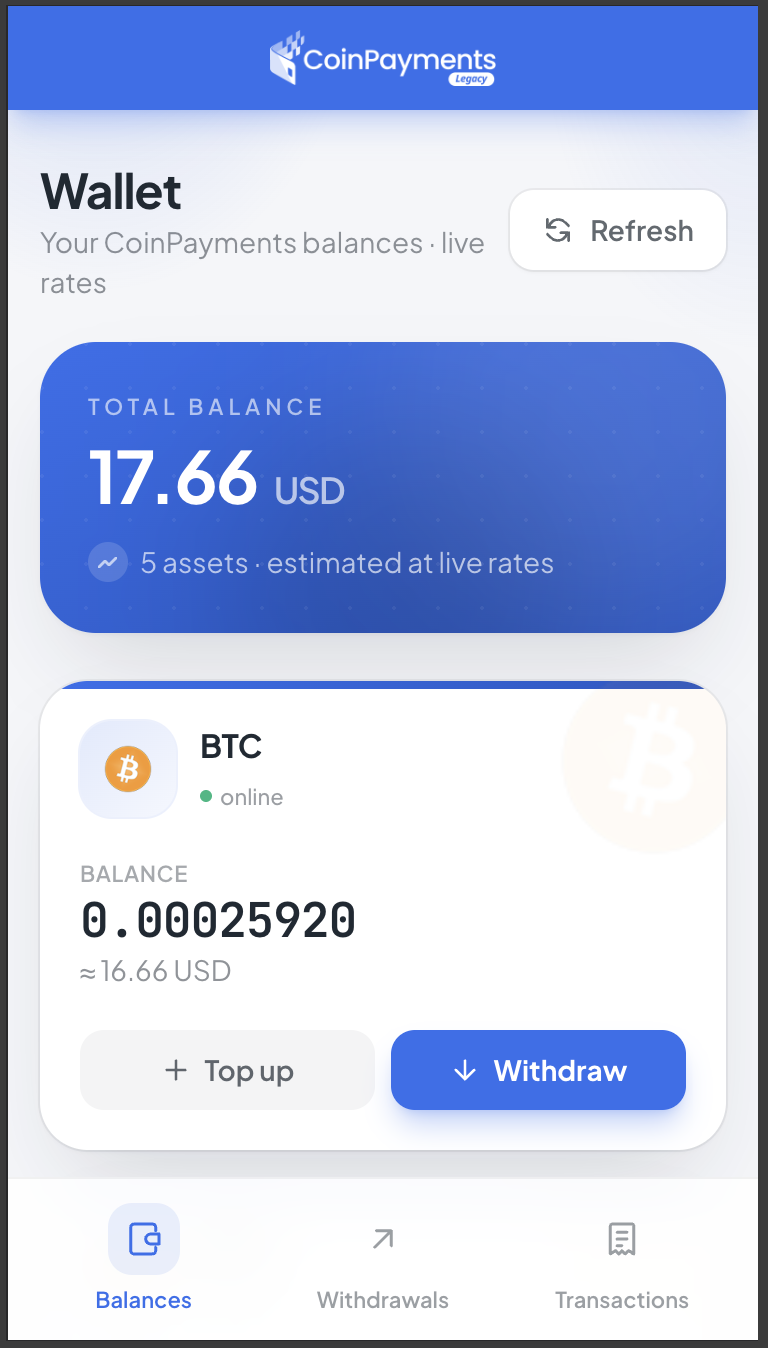 Mobile balances