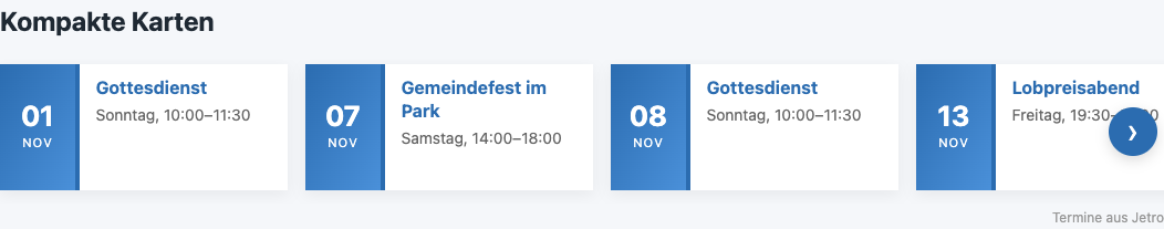 Kompakte Karten