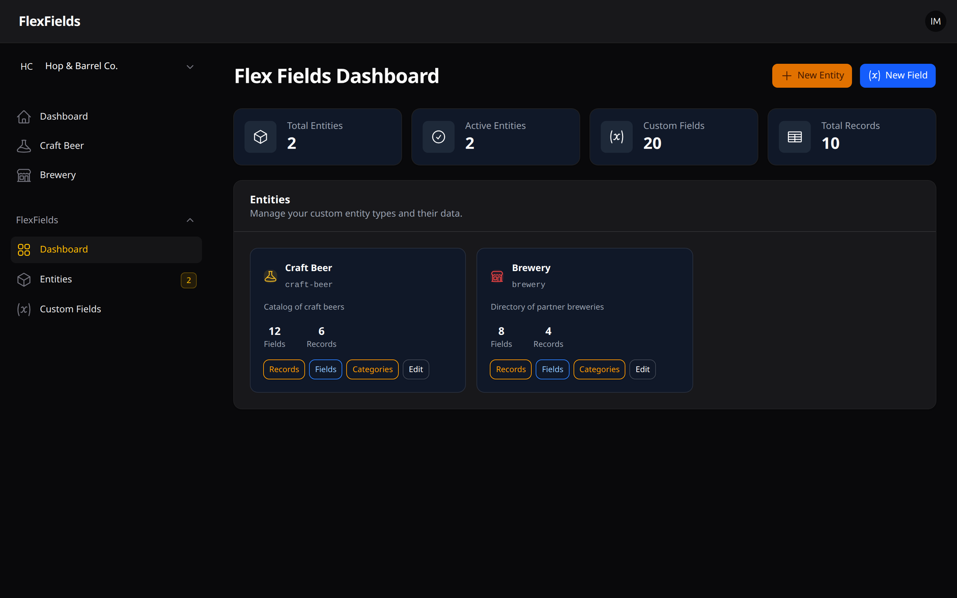 Dashboard Screenshot