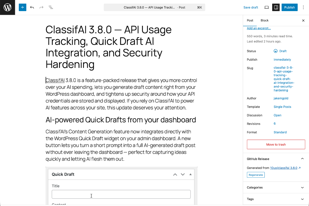 Block editor