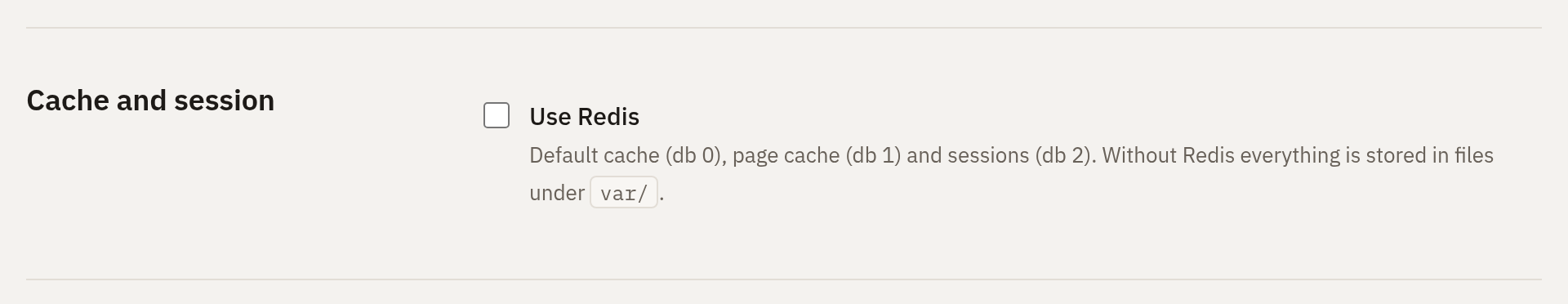 Cache and session