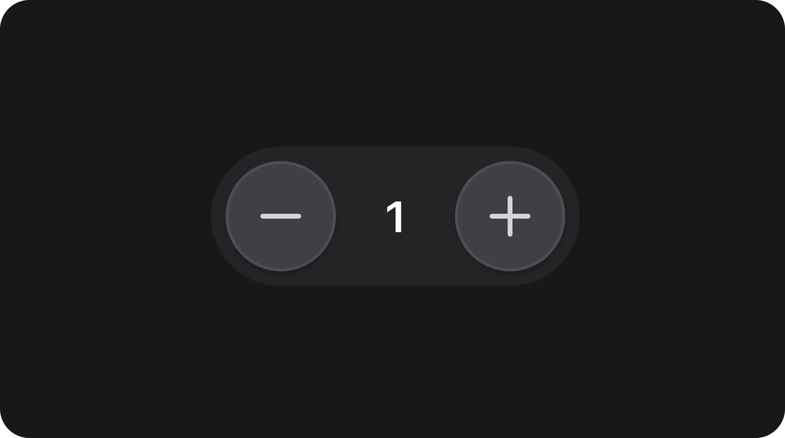 NumberStepper - Pill-shaped numeric stepper control with plus/minus buttons and dynamic NumberFlow animation
