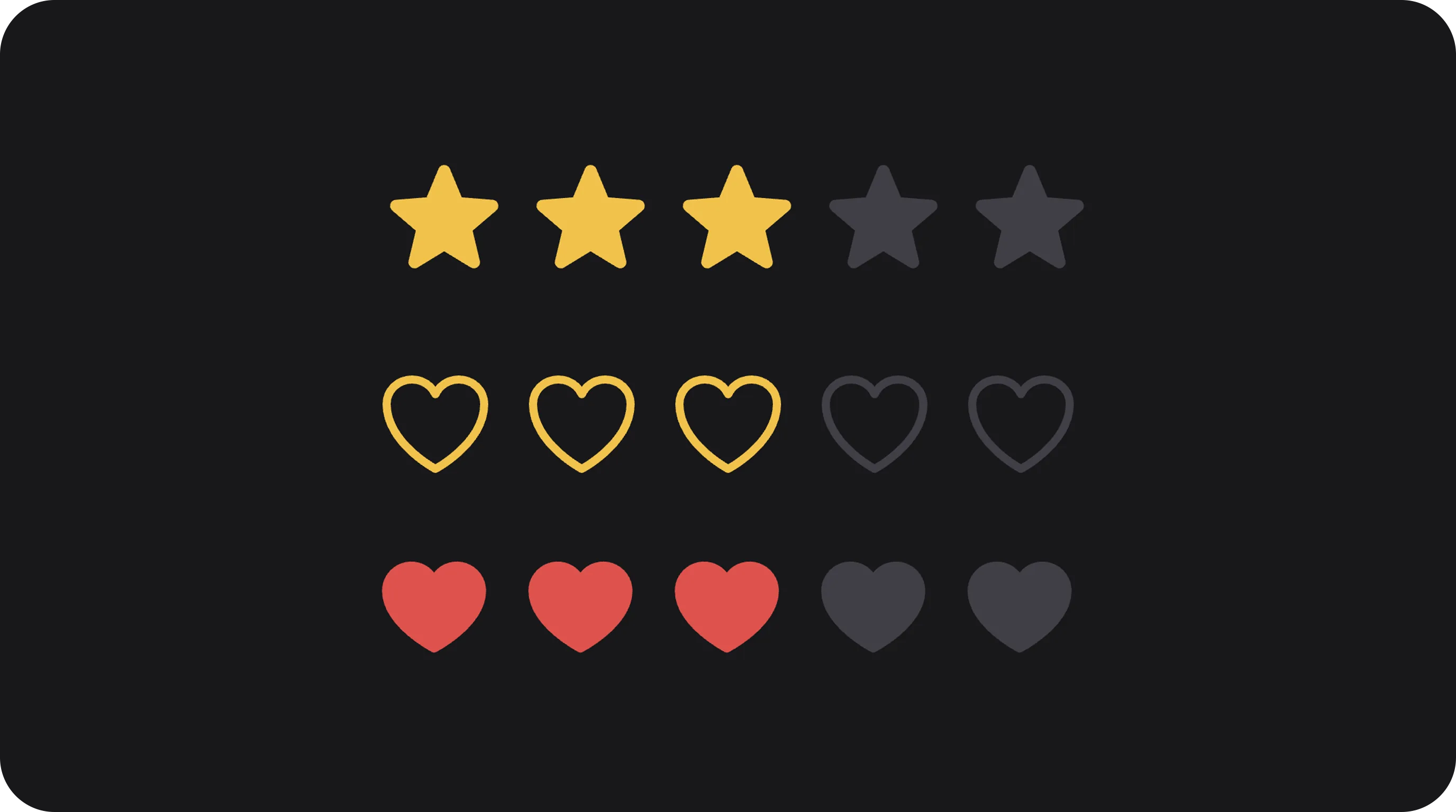 RatingField - Highly customizable star rating input supporting custom icons, semantic color states, and fractional display