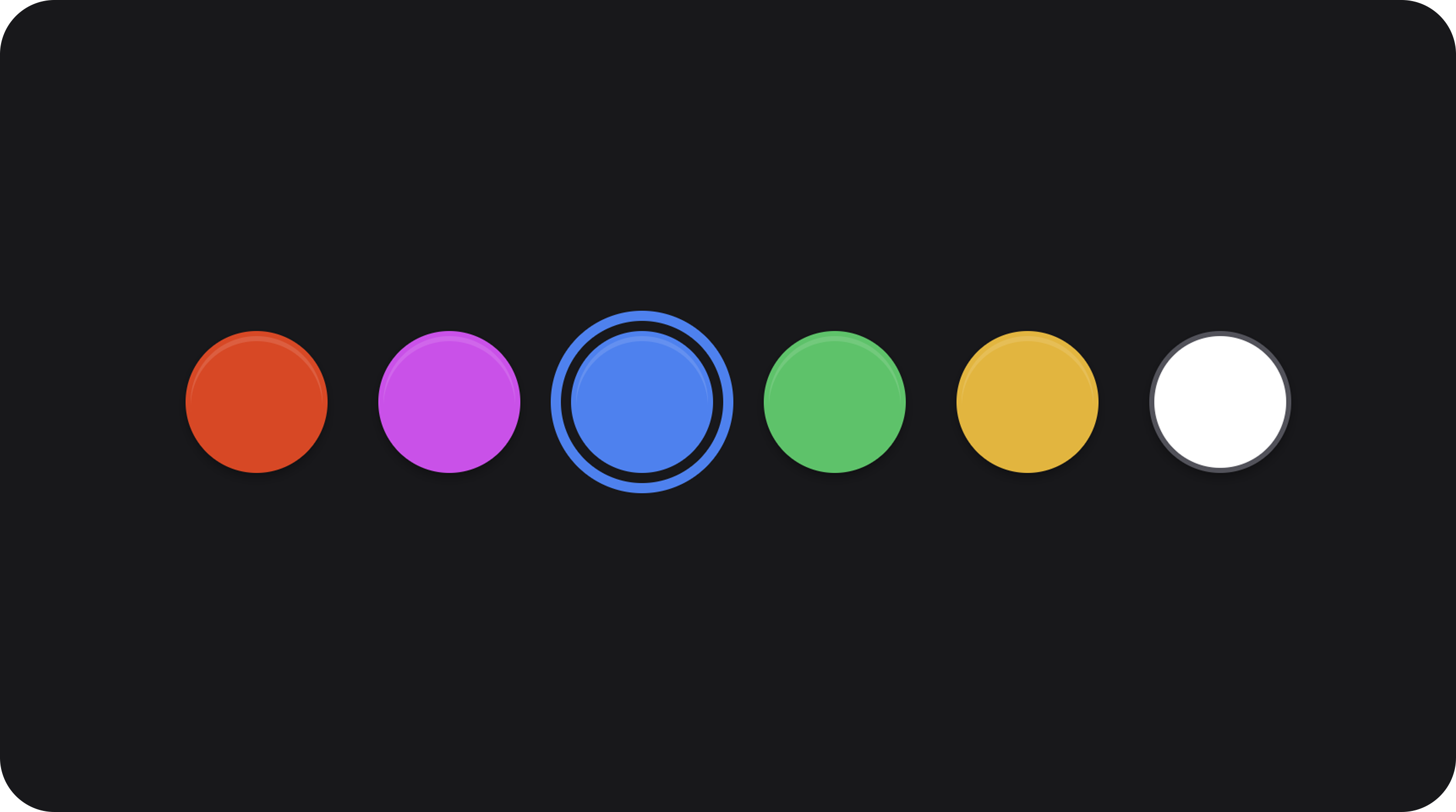 ColorSwatchField - Interactive color swatch picker supporting circle/square shapes, size configurations, and focus indicators