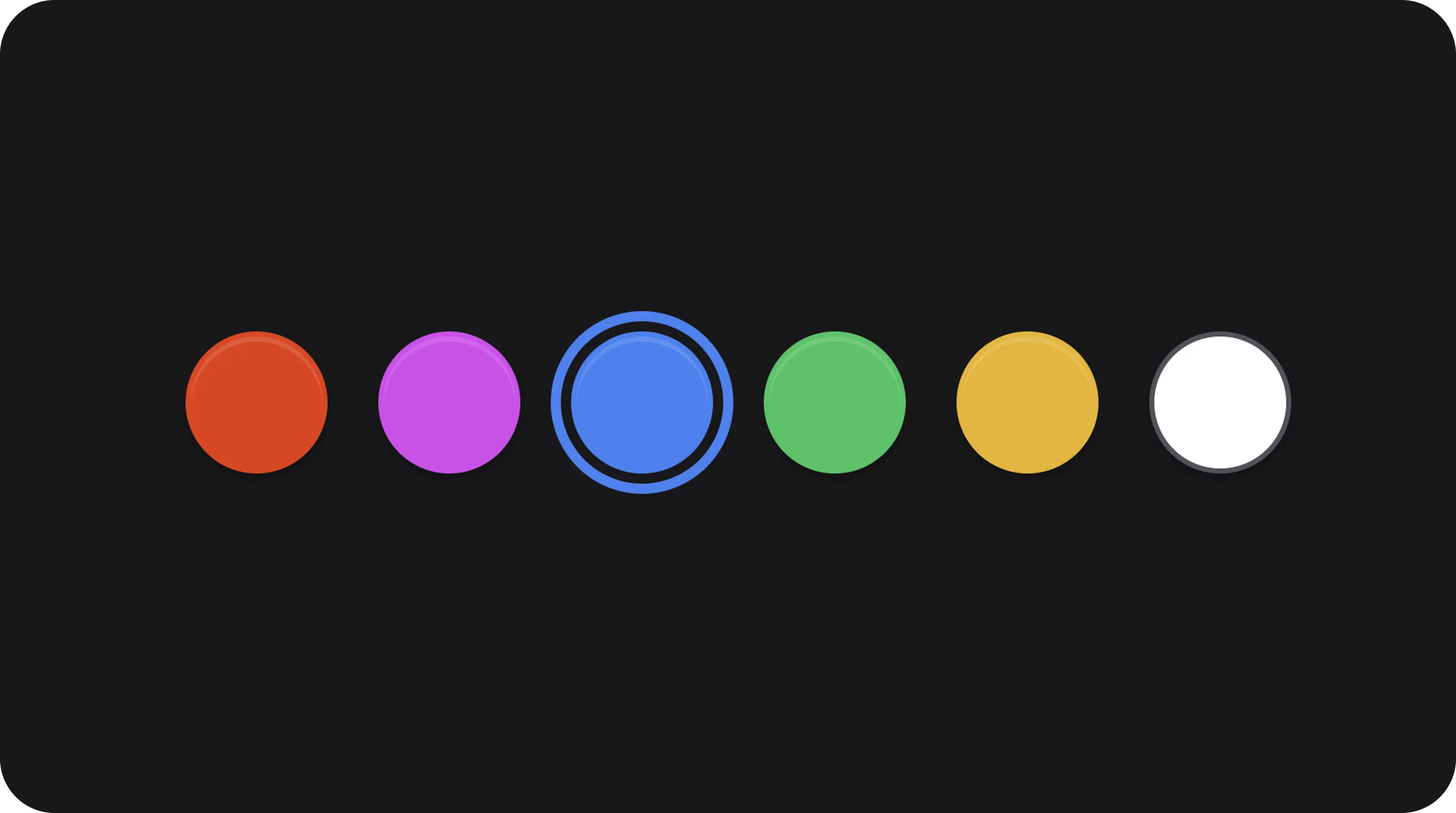 ColorSwatchField - Interactive color swatch picker supporting circle/square shapes, size configurations, and focus indicators