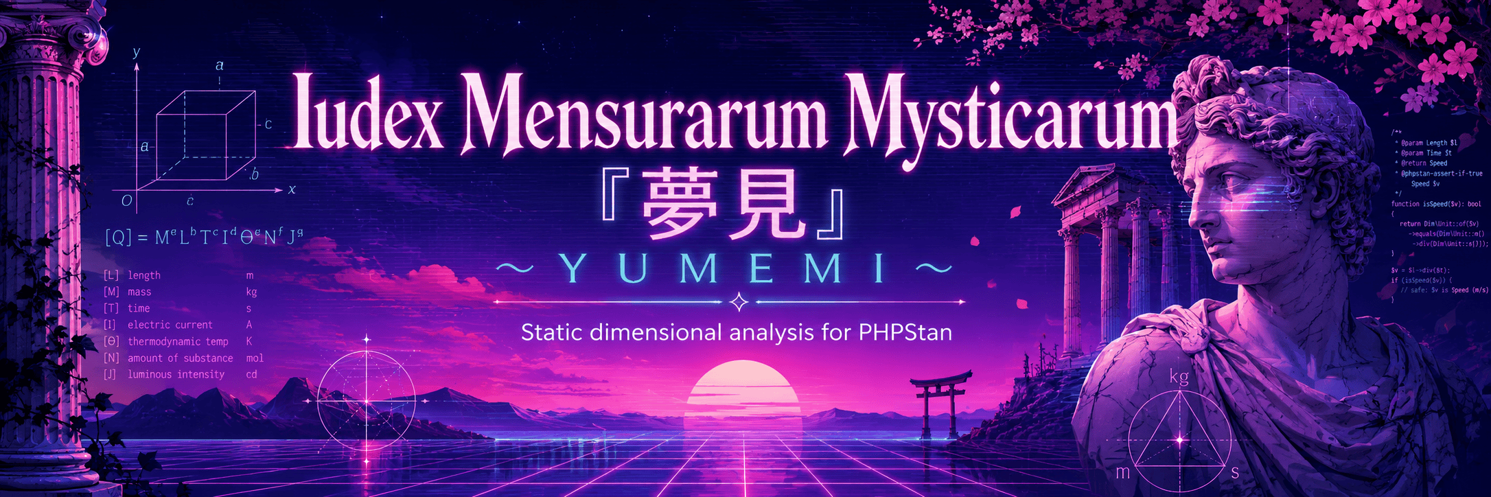 Iudex Mensurarum Mysticarum『夢見』〜YUMEMI〜 — dimensional analysis for PHP