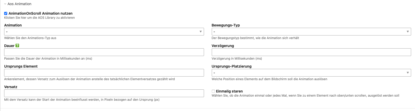 ContaoBackend options