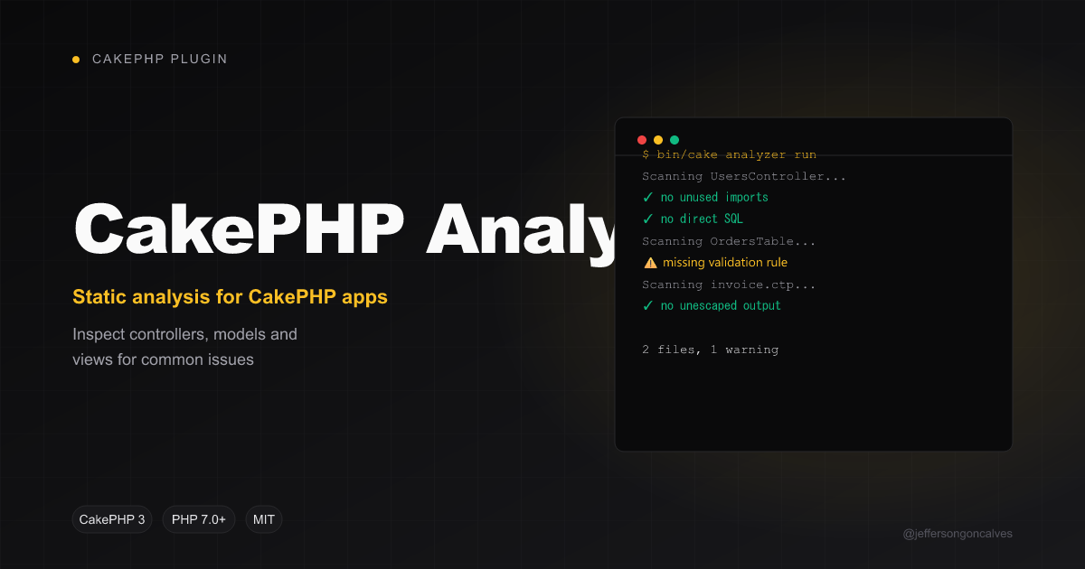 CakePHP Analyzer