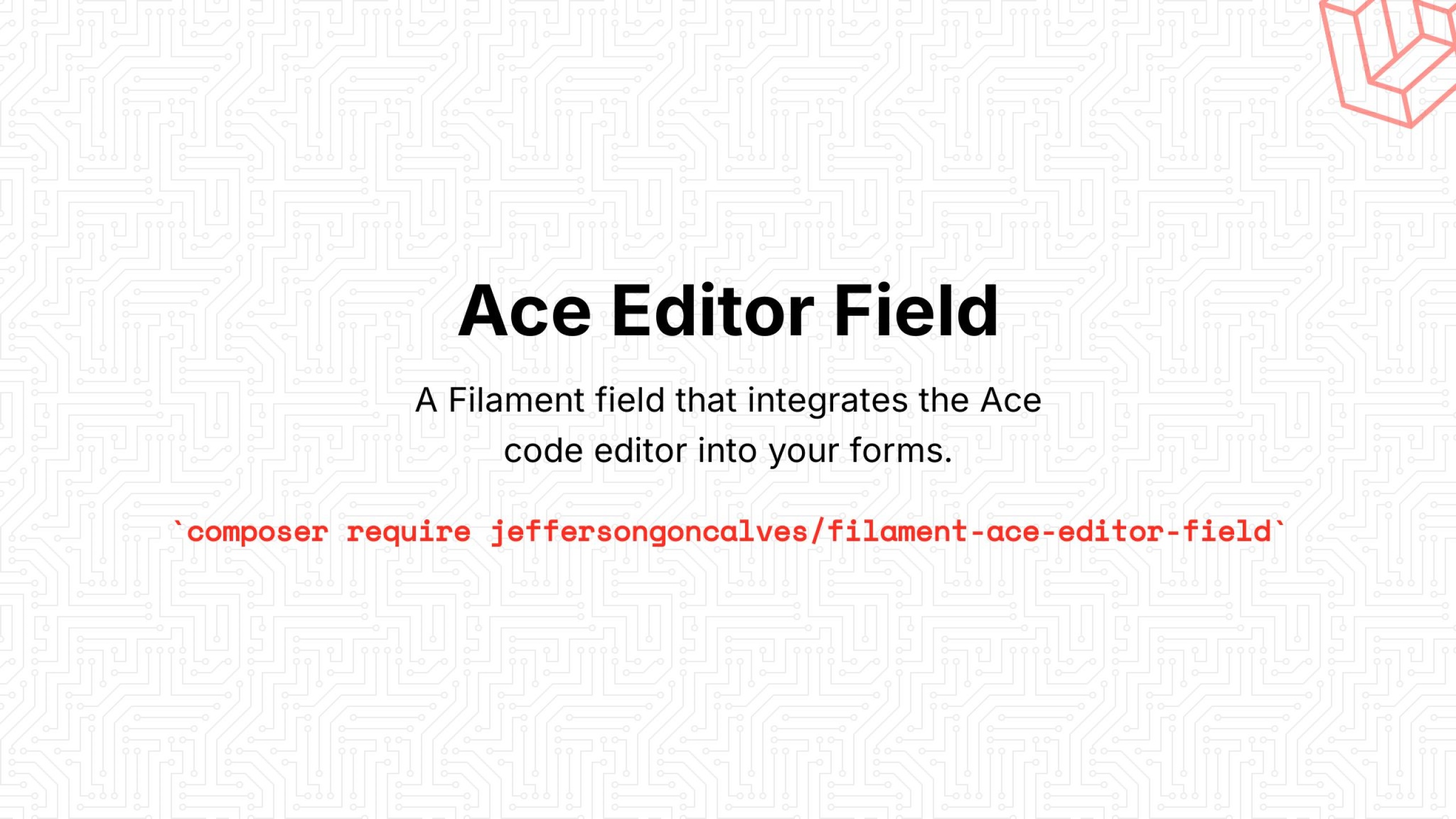 Filament Ace Editor Field