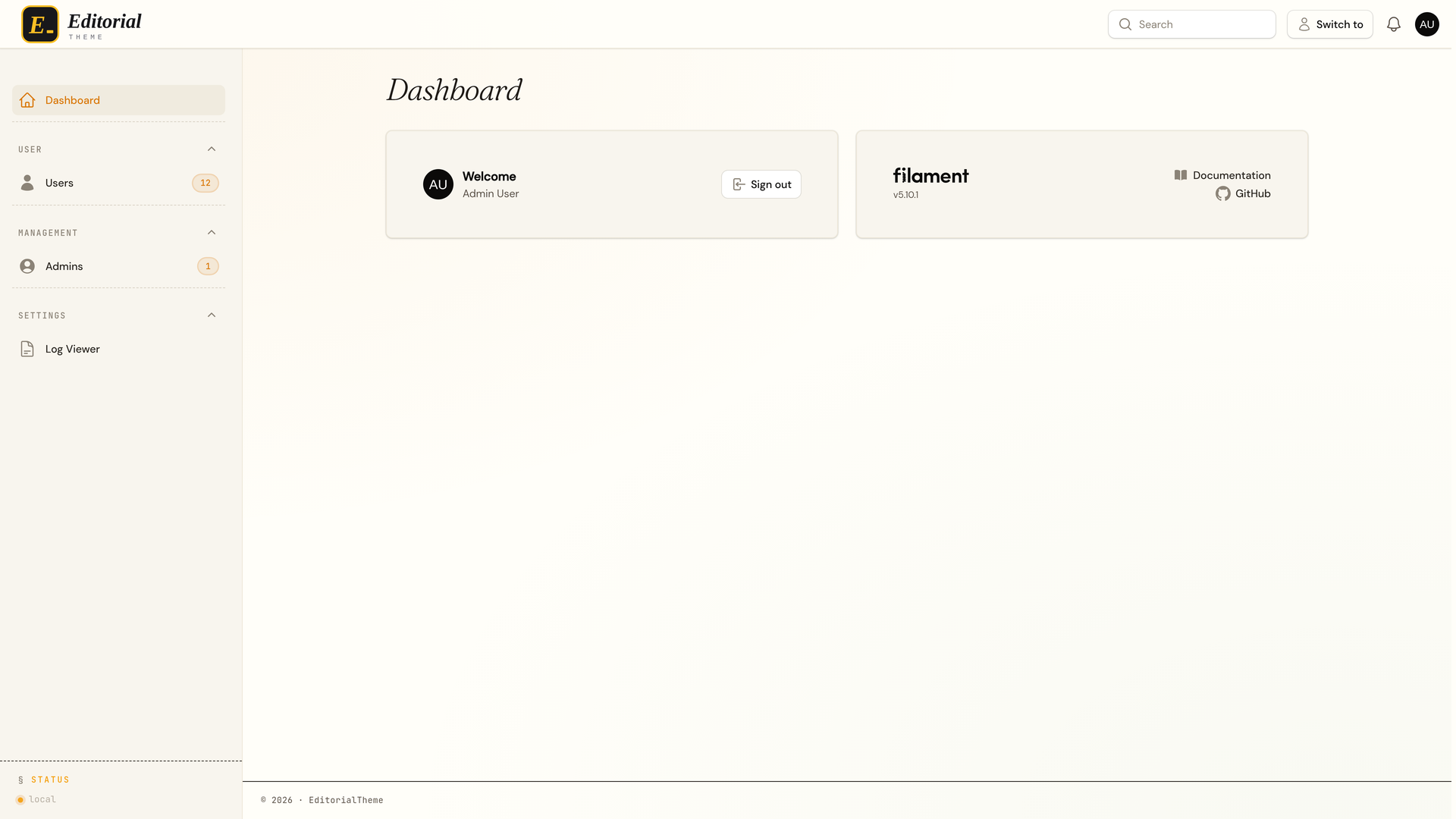 dashboard