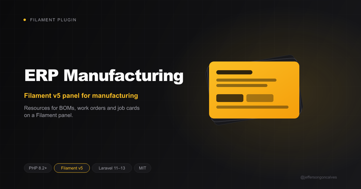 Filament ERP Manufacturing